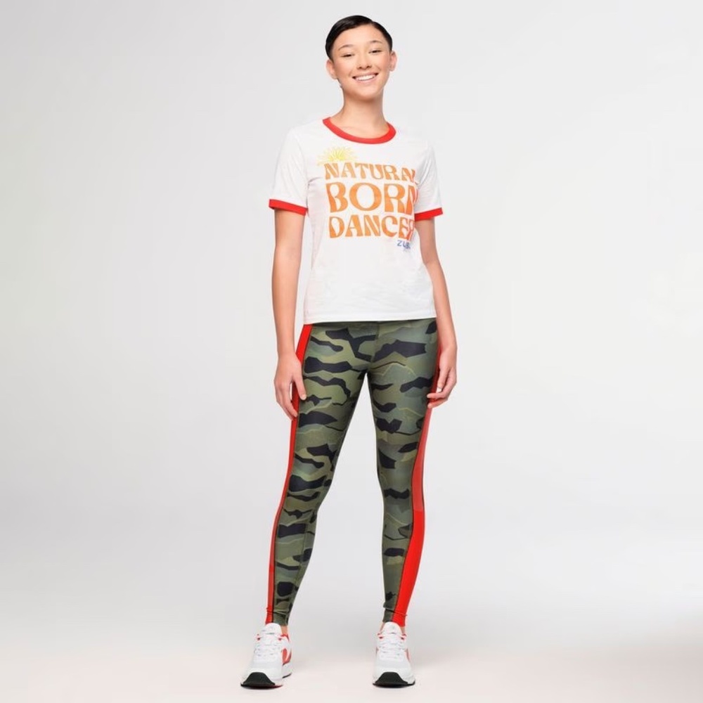 NWT Zumba Explore Ringer Tee - Wear It Out White, XL